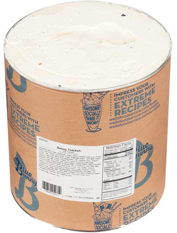 Blue Bunny Premium Bunny Tracks Ice Cream, 3 Gallon Tub