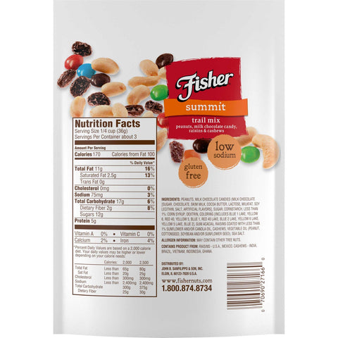 Fisher Summit Trail Mix, 3.5 Ounce -- 6 per case.