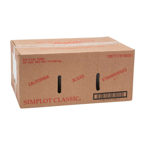 Simplot Classic Sliced Strawberry Fruit, 6.5 Pound -- 6 per case.