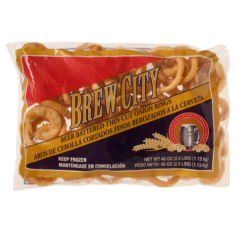 McCain Brew City Beer Battered Thin Cut Onion Ring, 2.5 Pound -- 6 per case.