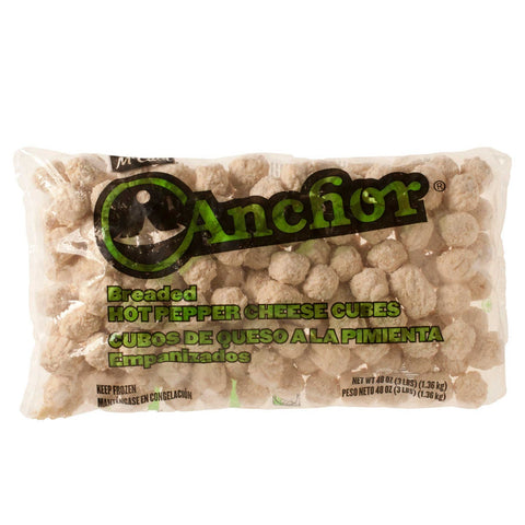 McCain Anchor Breaded Hot Pepper Cheese Cube - Appetizer, 3 Pound -- 6 per case.
