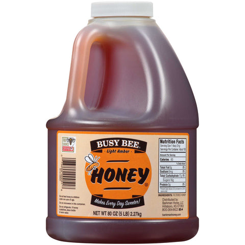 Honey Busy Bee Light Amber 6 Case 5 Pound
