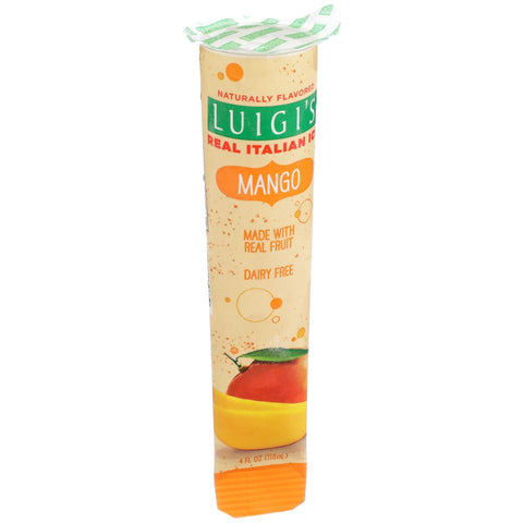 Luigis Real Italian Ice Mango Squeeze Tube, 4 Ounce -- 24 per case.