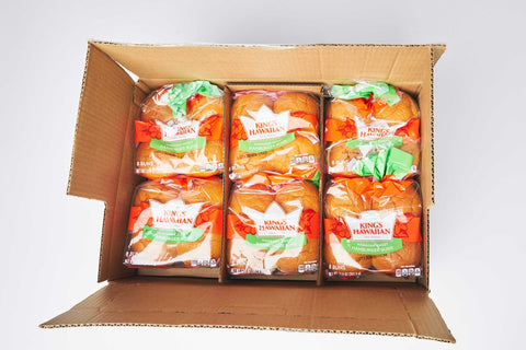 Kings Hawaiian Sweet Hamburger Buns, 12.8 Ounce -- 12 per case.