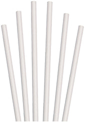 Aardvark Unwrapped White Stripe Jumbo Paper Straw, 7.75 inch -- 4800 per case