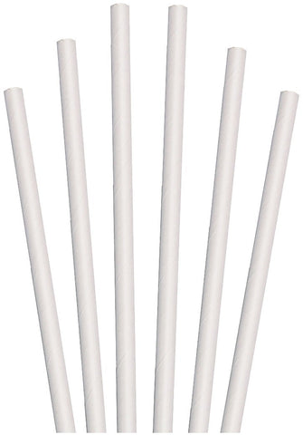 Aardvark Unwrapped White Stripe Jumbo Paper Straw, 7.75 inch -- 4800 per case