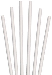 Aardvark Unwrapped Paper White Giant Straw, 7.75 inch -- 2800 per case