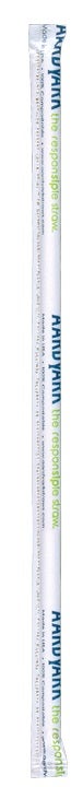Aardvark White Jumbo Striped Solid Paper Straw, 10 inch - 400 count per pack -- 8 packs per case