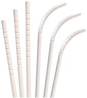 Aardvark Unwrapped White Jumbo Eco Flex Paper Straw, 7.75 inch -- 4800 per case