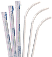 Aardvark Wrapped White Jumbo Eco Flex Paper Straw, 7.75 inch -- 3200 per case