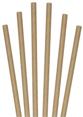 Aardvark Unwrapped Jumbo Kraft Striped Paper Straw, 7.75 inch -- 4800 per case