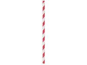 Aardvark Unwrapped Red Striped Jumbo Paper Straw, 7.75 inch -- 4800 per case
