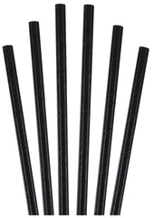 Aardvark Unwrapped Paper Black Cocktail Straw, 5.75 inch -- 7000 per case
