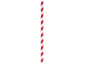 Aardvark Unwrapped Red Striped Giant Paper Straw, 7.75 inch -- 2800 per case