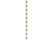 Aardvark Unwrapped Green Striped Giant Paper Straw, 7.75 inch -- 2800 per case