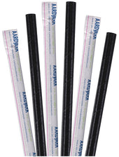 Aardvark Wrapped Black Giant Paper Straw, 10 inch -- 2400 per case