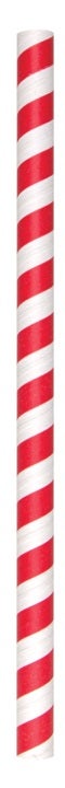 Aardvark Unwrapped Red Stripe Paper Straw, 8.50 inch - 185 count per pack -- 8 packs per case