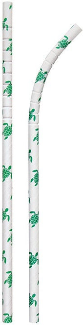 Aardvark Unwrapped Sea Turtle Jumbo Eco-Flex Paper Straw, 7.75 inch -- 4800 per case