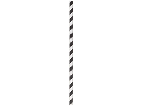 Aardvark Unwrapped Black Striped Giant Paper Straw, 10 inch -- 2800 per case