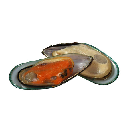 Packers New Zealand 1/2 Shell Mussels, 2 Pound -- 12 per case.