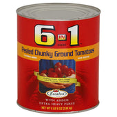 6 In 1 Peeled Chunky Tomatoes with Heavy Puree, 6.563 Pound -- 6 per case.