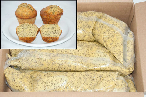 General Mills Pillsbury Tubeset Lemon Poppy Seed Muffin Batter, 3 Pound -- 6 per case.