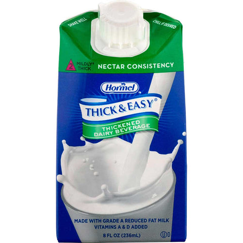 Hormel Health Labs Thick and Easy Thickened Dairy Beverage, Nectar Consistency, 8 Fluid Ounce -- 27 per case