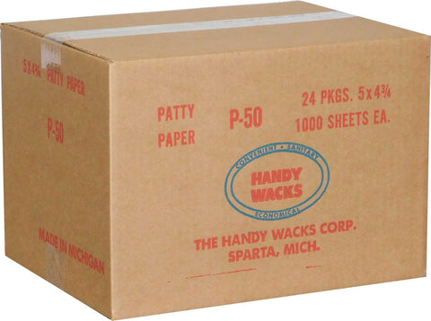 5X4.75 Patty Paper -- 24 case -- 1000 count