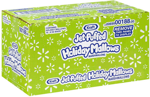 Jet-Puffed Holiday Shapes Marshmallow, 8 Ounce -- 16 per case