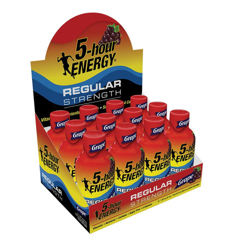 5 Hour Energy Original Grape Energy Shot, 1.93 Fluid Ounce - 12 per pack -- 4 packs per case.