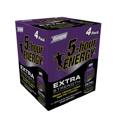 5 Hour Energy Extra Strength Grape Shots, 1.93 fluid ounce -- 48 per case