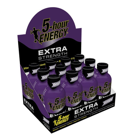 5 Hour Energy Extra Strength Grape Energy Shot, 1.93 Fluid Ounce - 12 per pack -- 18 packs per case.