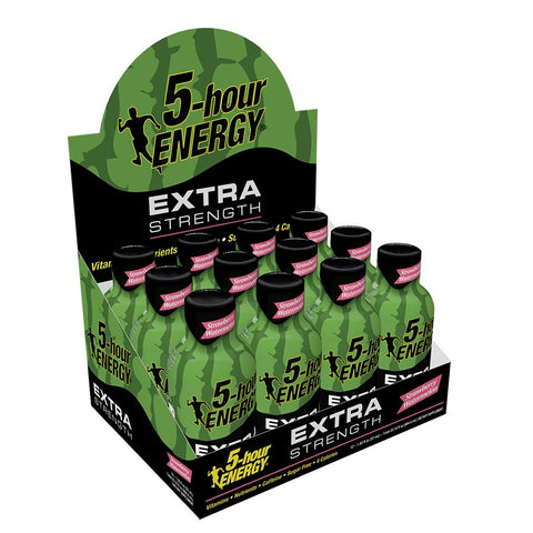 5 Hour Energy Extra Strength Strawberry Watermelon Energy Shots, 1.93 Fluid Ounce -- 216 per case.