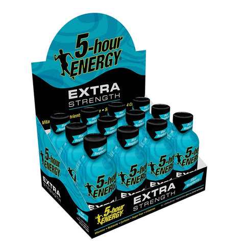 5 Hour Energy Extra Strength Blue Raspberry Energy Shot, 1.93 Fluid Ounce -- 216 per case.