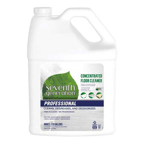 Seventh Generation Pro Concentrated Floor Cleaner, Free and Clear, (1:128 Concentrate), 128 Fluid Ounce -- 2 per case