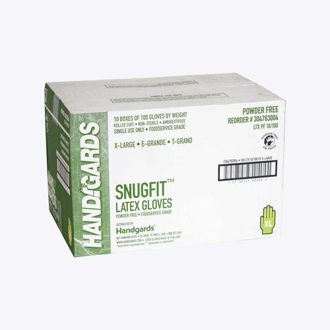 Handgards Extra Large Standarad Ivory Latex Disposable Glove -- 10 per case.