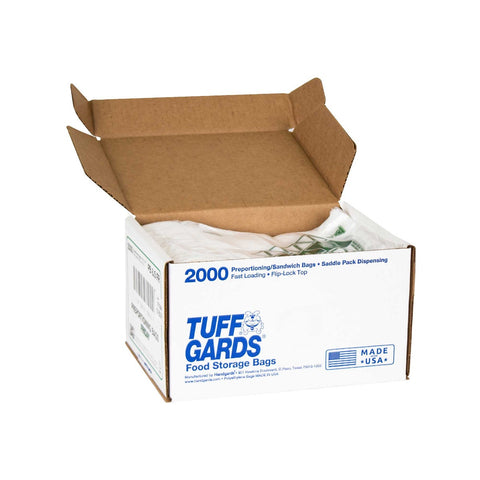 Bag (TuffGardsÂ® Pre-Portioning Bags), Clear Friday, Preportioned 6.5 X 7 --- 2000 Count [7days 7 colors]