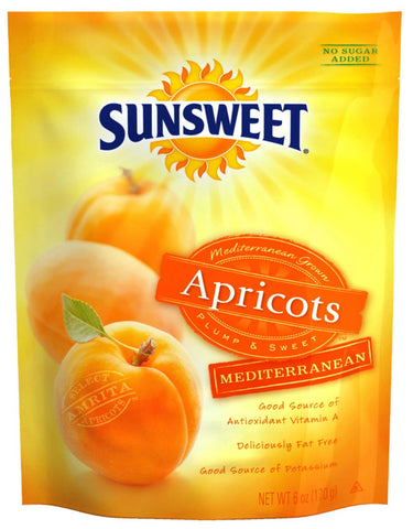 Sunsweet Mediterranean Apricot, 6 Ounce -- 12 per case.