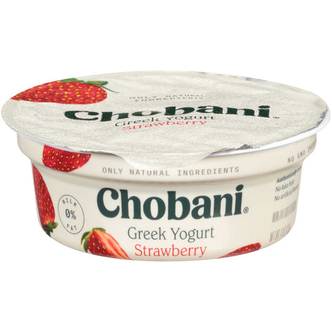 Chobani Strawberry Yogurt, 4 Ounce -- 12 per case.