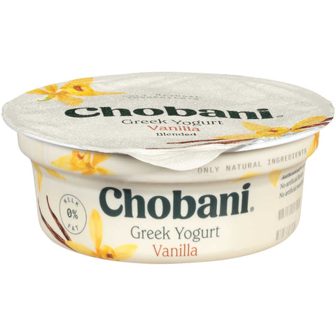 Chobani Vanilla Greek Yogurt, 4 Ounce -- 12 per case