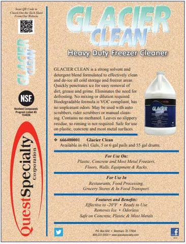 Quest Glacier Clean Food Grade Freezer Cleaner, 128 Ounce -- 4 per case.