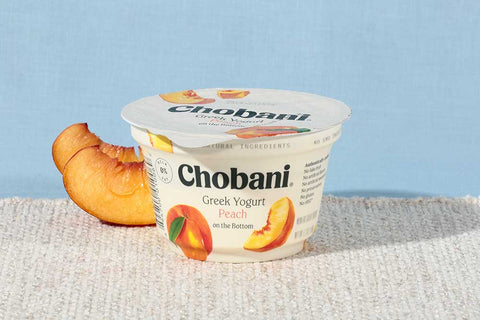 Chobani Non Fat Peach Greek Yogurt, 5.3 Ounce -- 12 per case