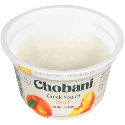 Chobani Non Fat Peach Greek Yogurt, 5.3 Ounce -- 12 per case