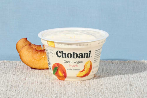 Chobani Non Fat Peach Greek Yogurt, 5.3 Ounce -- 12 per case