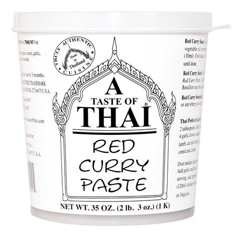 A Taste of Thai Red Curry Paste, 35 Ounce Tub -- 3 per case.