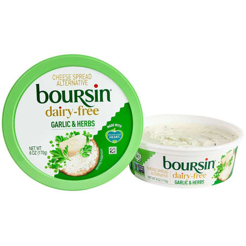 Boursin Garlic and Herb Dairy Free Cheese, 6 Ounce Cup -- 6 per case