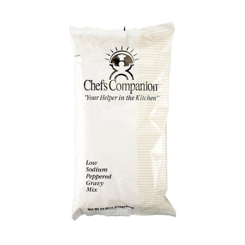 Chefs Companion Low Sodium Pepper Gravy Mix, 24 Ounce -- 8 per case.