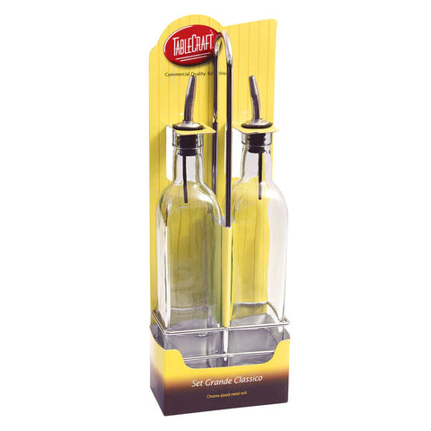 Tablecraft Prima Collection Chrome Cruet Set, 16 Ounce -- 6 per case
