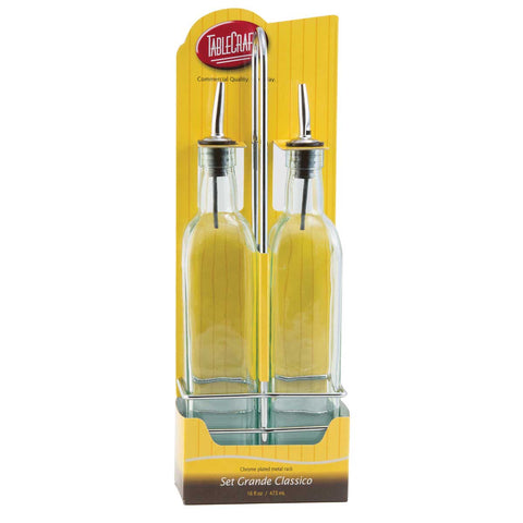 Tablecraft Prima Collection Chrome Cruet Set, 16 Ounce -- 6 per case
