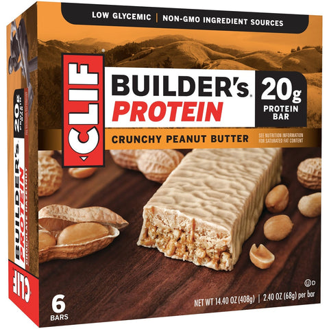 Builders Crunchy Peanut Butter Protein Snack Bar, 2.4 Ounce -- 36 per case.